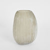 Handcrafted glass vase, unique mouth-blown artisanal vessel for shelf and table display