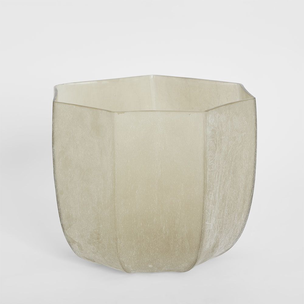 Rani mouth-blown glass vase, handcrafted hand-finished decorative vessel for elegant home décor styling