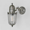 Chapel Wall Light IP54 solid brass swing arm with clear glass – lantern-style outdoor wall sconce for patios, entryways, and bathrooms
