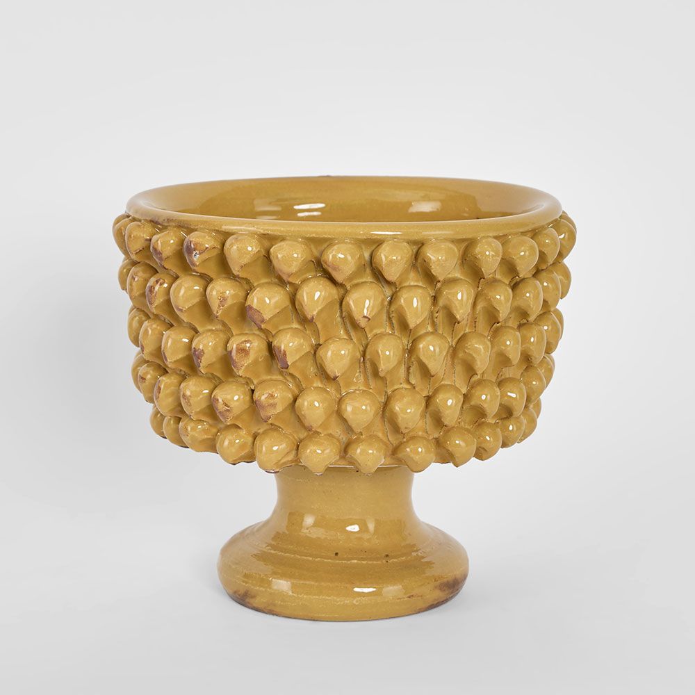 Ceramic sculptural vase with organic texture, contemporary home decor accent