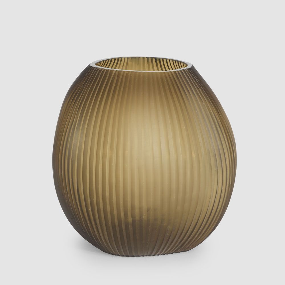 Artisan Shweta glass vase mouth blown unique hand finished interior decor