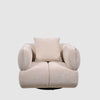Piper armchair in cream and mustard with modern upholstered design for living room seating