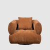 Piper armchair in cream fabric with modern upholstered design for living room seating