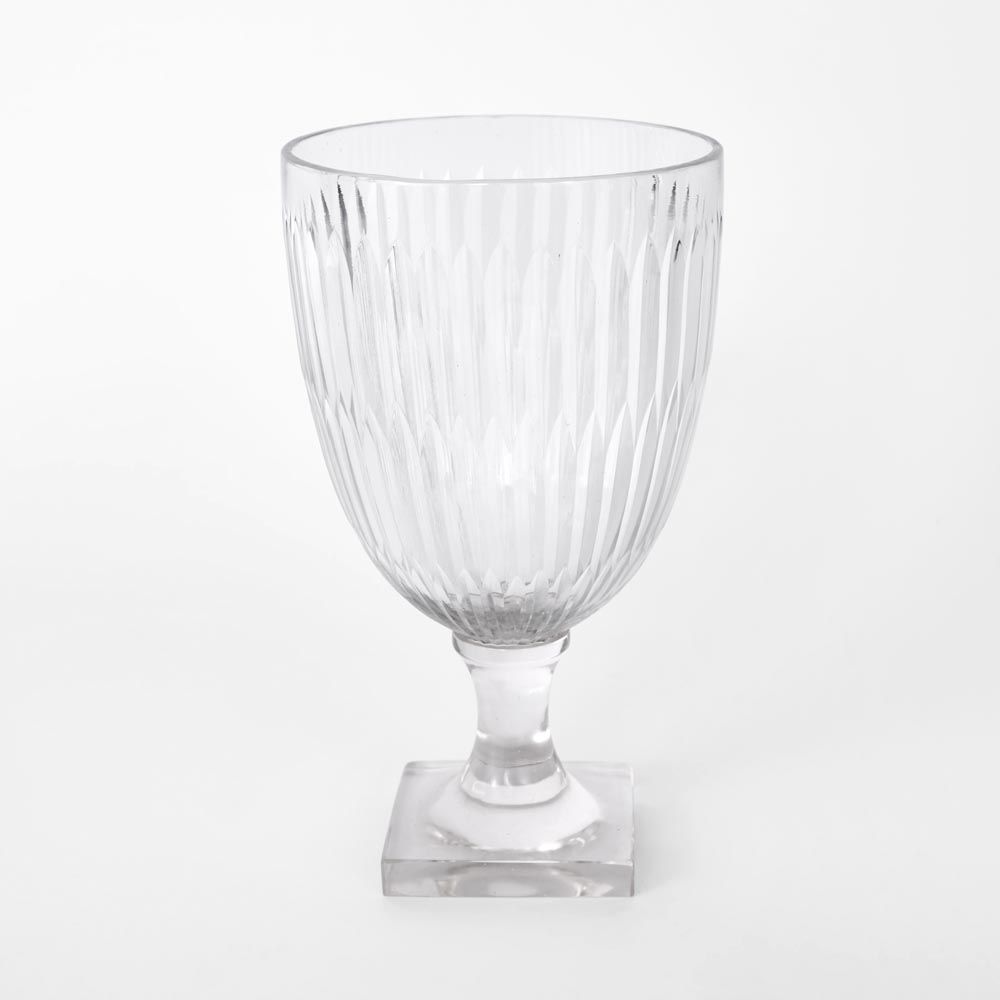 Anslett hand cut glass urn vase watertight waterproof for home decor flowers