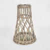 Statement tall willow floor vase with open lattice design for living room and hallway decor