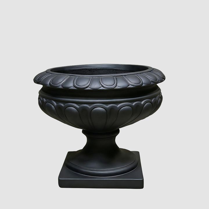 Large decorative planter urn, weather-resistant pot for landscaping and patio