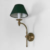 Soho Wall Lamp curved rod wall sconce with fabric shade – modern industrial and mid-century wall light for bedroom or hallway