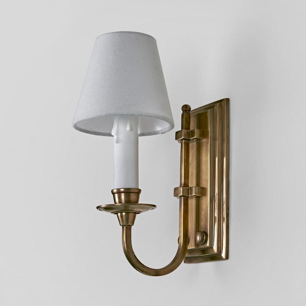 East Borne Wall Lamp handcrafted solid brass industrial wall light with antique finish and candle sleeve – vintage wall sconce for home or business
