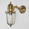 Chapel Wall Light IP54 solid brass swing arm design with clear glass – industrial outdoor wall sconce for patios, entryways, and bathrooms