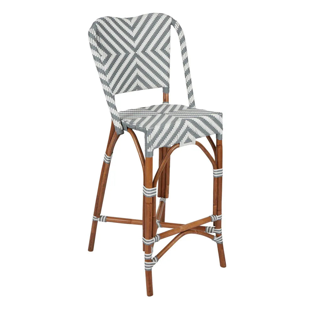 Normandy Rattan Counter Stool Grey