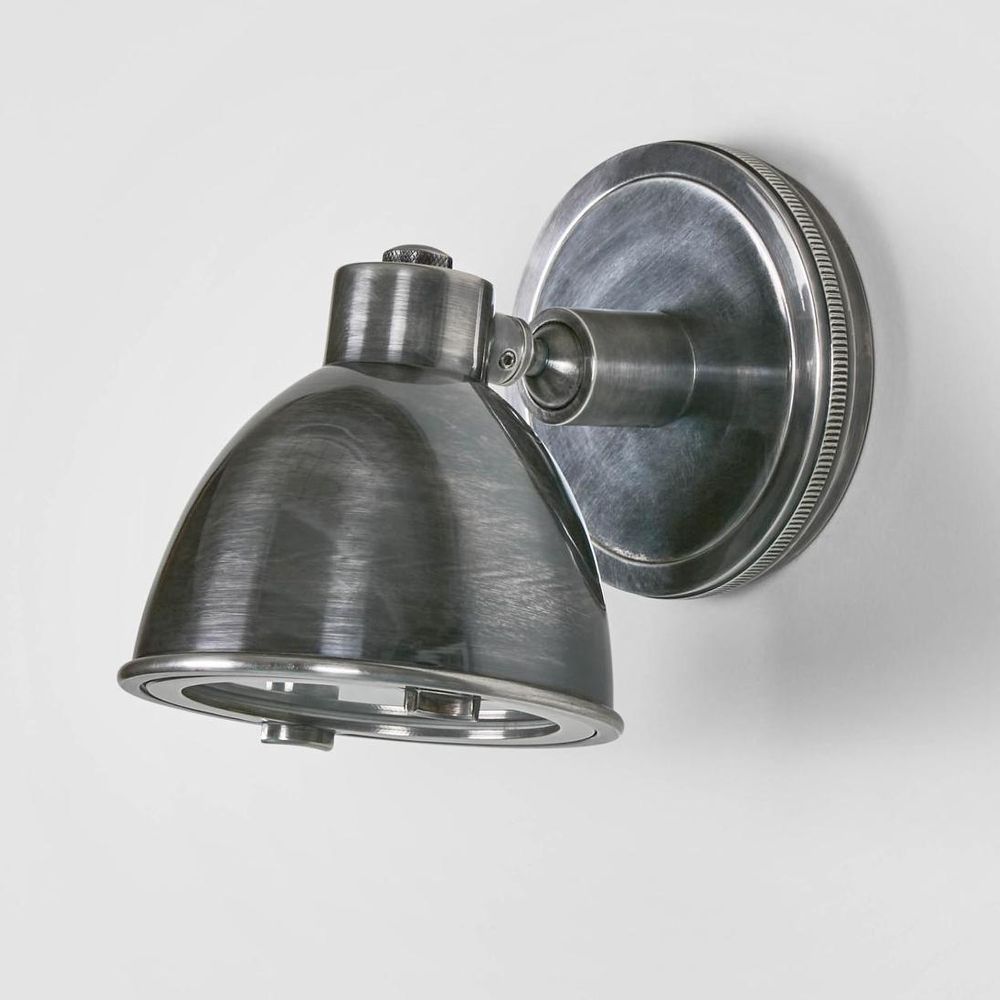 Panama Wall Lamp IP54 solid brass with glass diffuser – industrial indoor and outdoor wall sconce for living rooms, bedrooms, kitchens, and patios