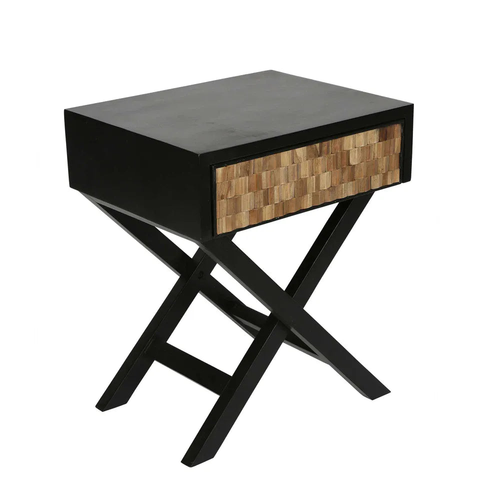 Toga  Bedside Table Black