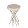 Tiki Side Table White Wash