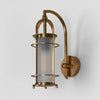 Bel Air Outdoor Wall Light in antique brass – elegant brass wall sconce for patios, verandas, and outdoor spaces with warm ambient lighting