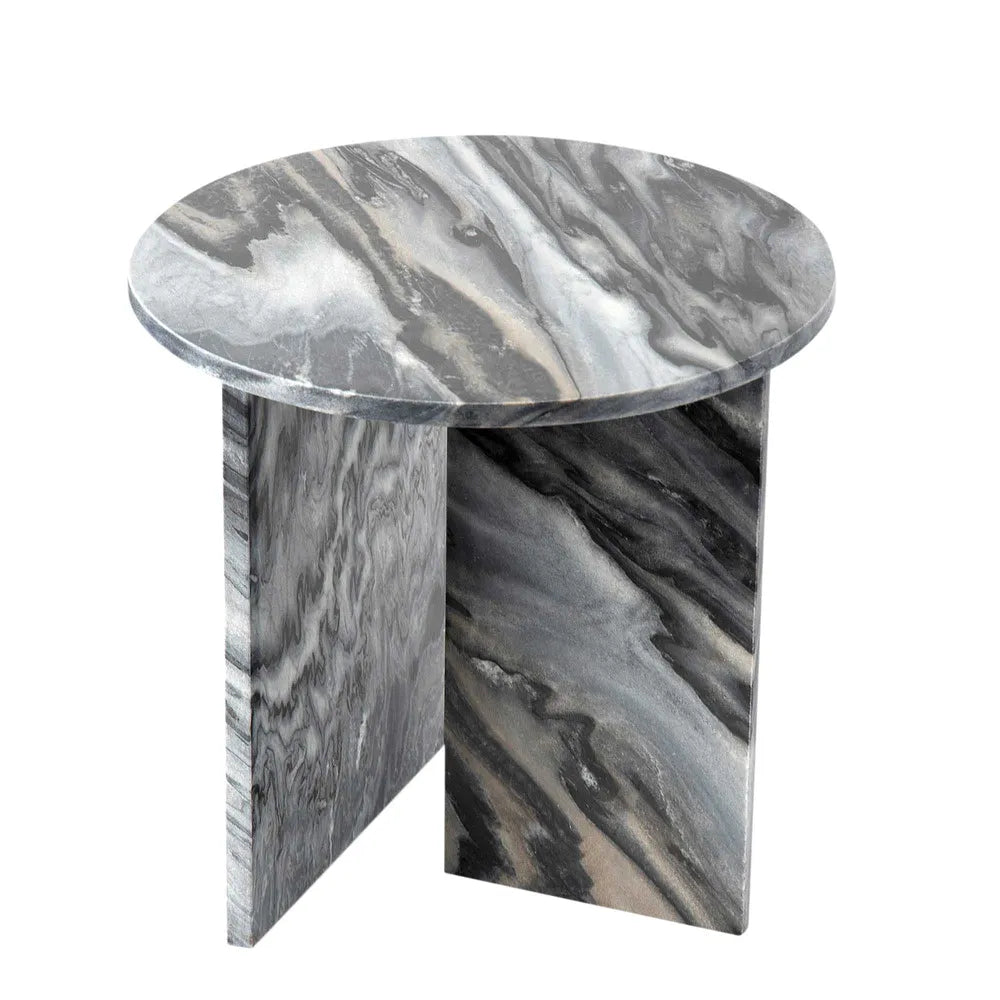 Santiago Marble Side Table Grey