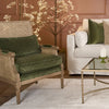 Hicks Caned Armchair Olive Green