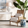 Hicks Caned Armchair White