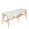 Missoli Woven Rattan Bench Ivory