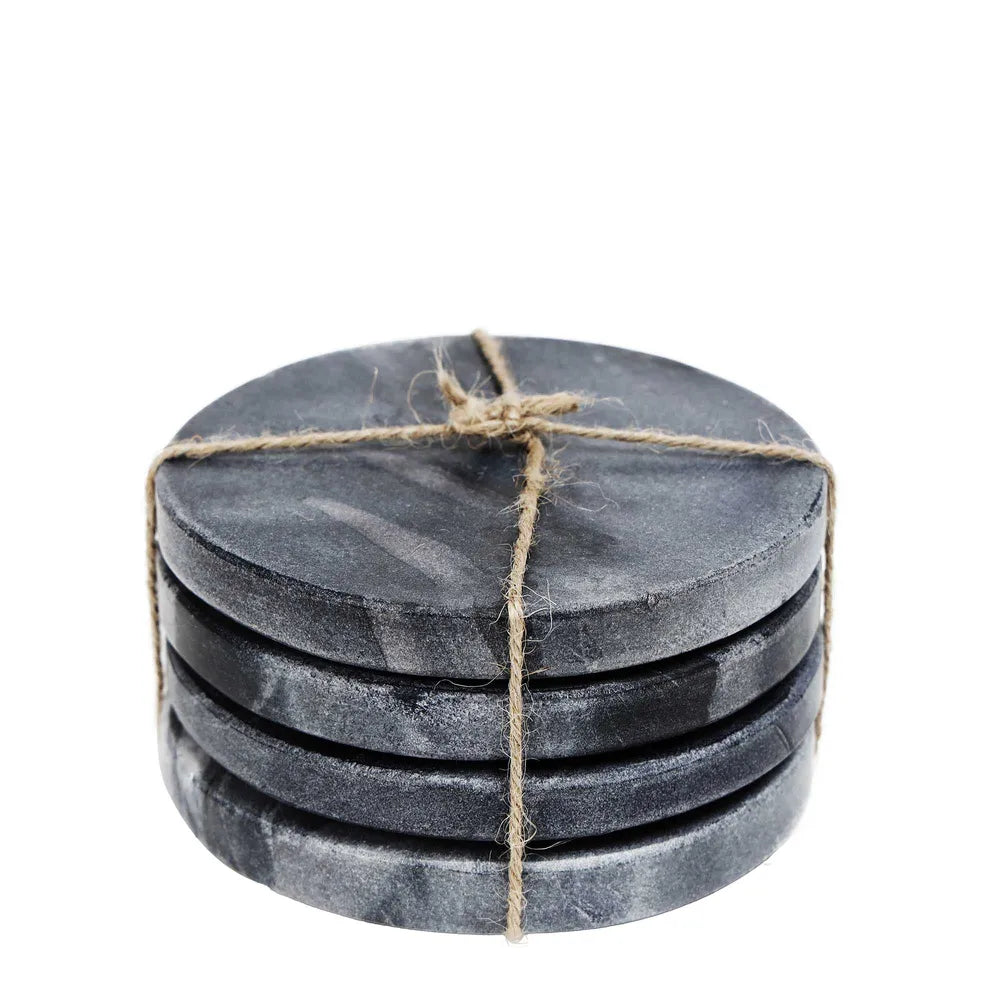 Marble Coaster (Set of 4) Round Grey