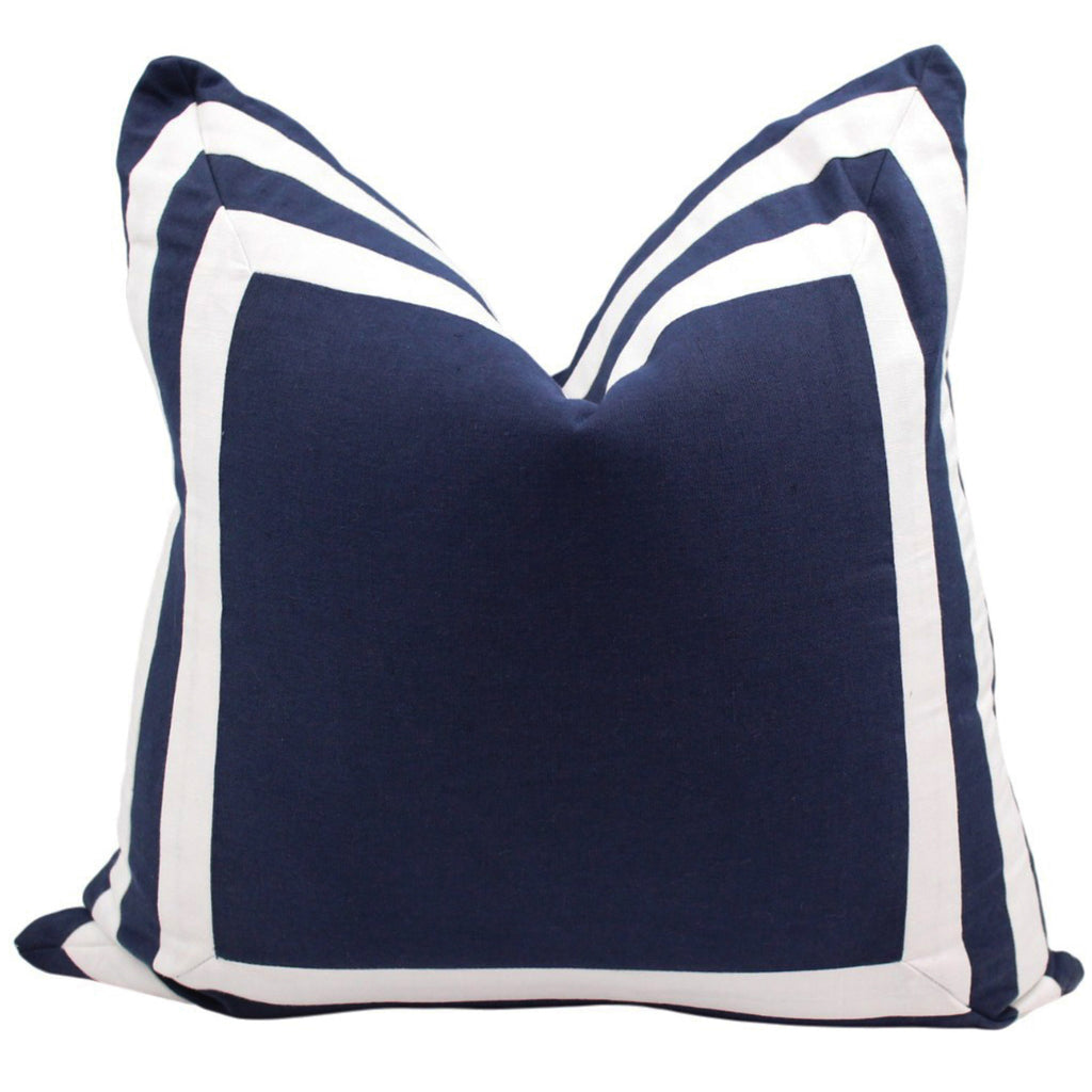 Omen Cotton & Linen Blend Cushion 50x50cm Navy