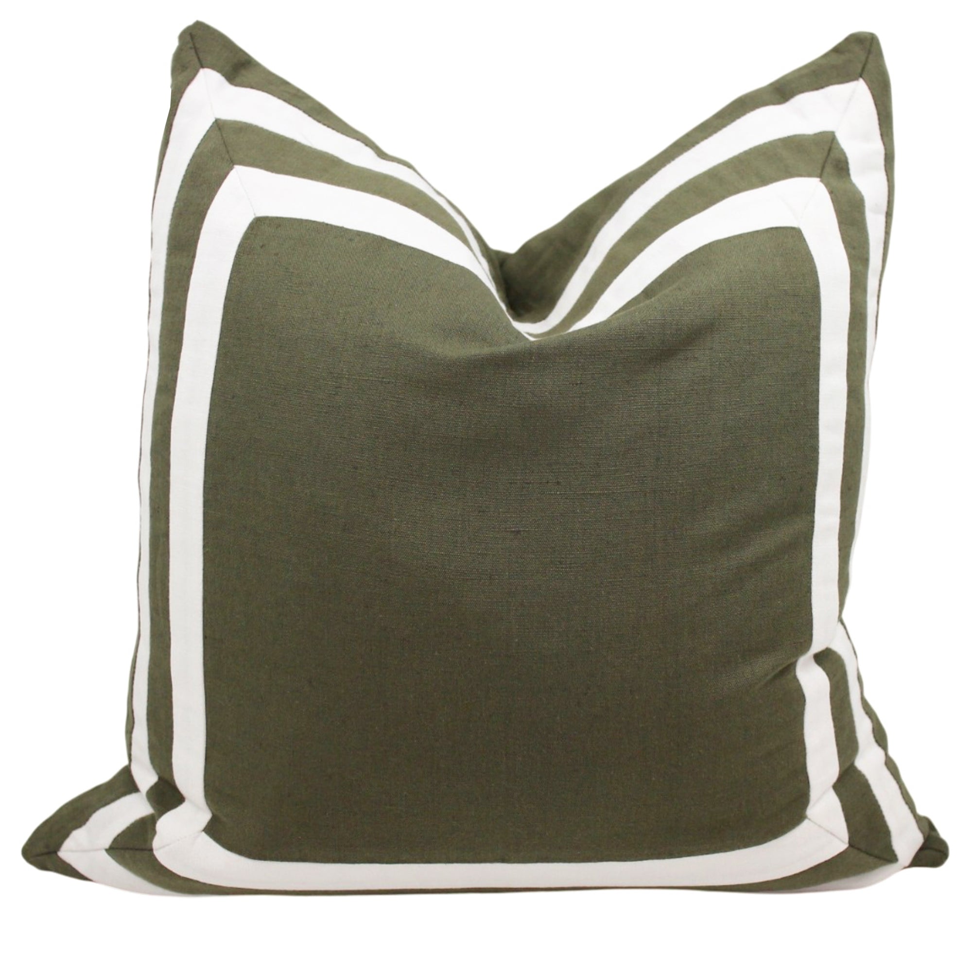 Omen Cotton & Linen Blend Cushion 50x50cm Olive