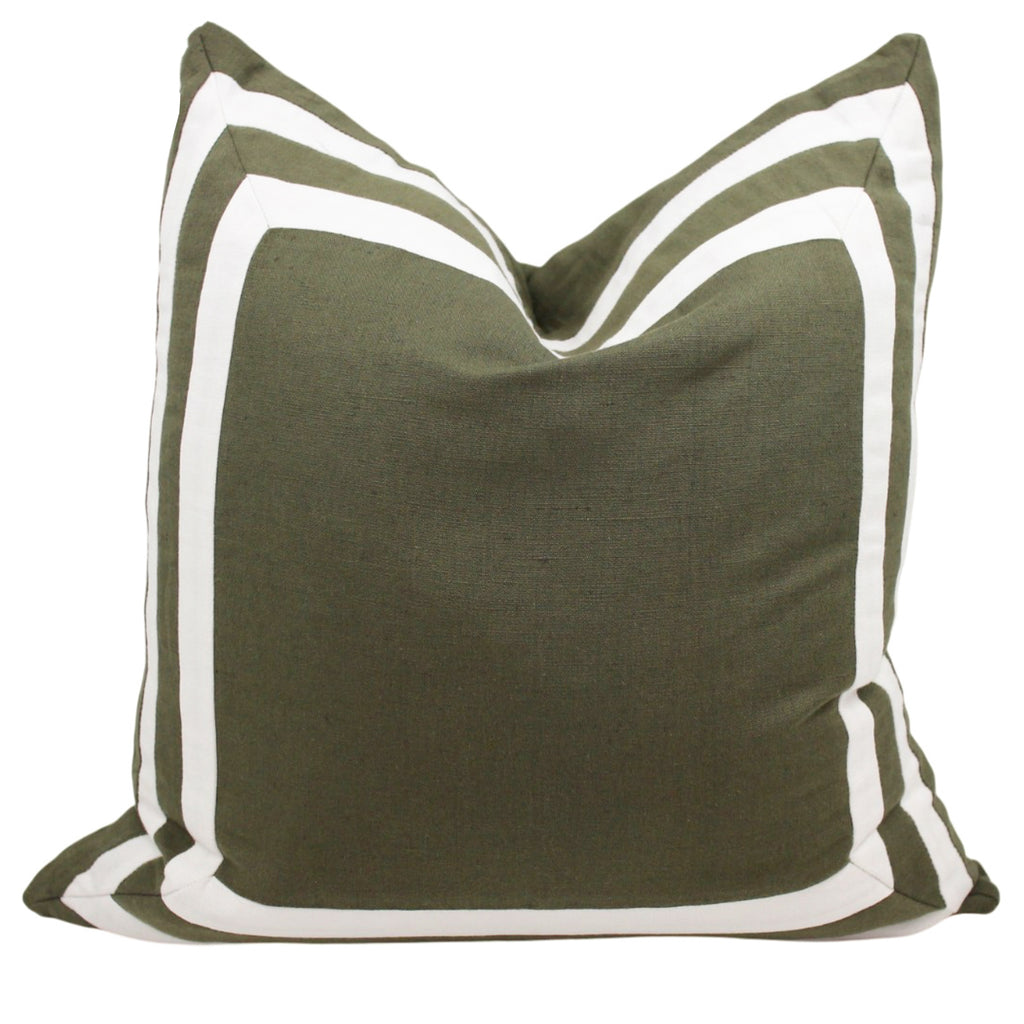 Omen Cotton & Linen Blend Cushion 50x50cm Olive