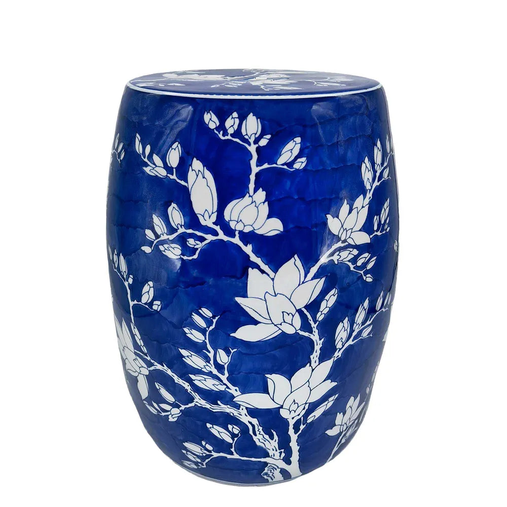 Magnolia Watercolour Porcelain Stool