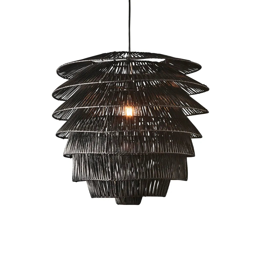 Saba Rattan Pendant Black