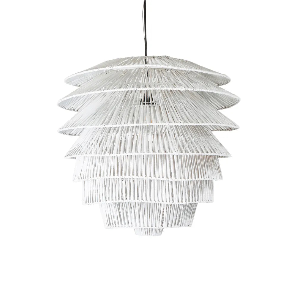 Saba Rattan Pendant White