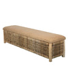 Cancun Wicker Bench Natural