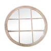 Reginald Round Mirror - Brushed Wood - 80x80x3.5cm