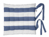 Alfresco Chair Pad - Cobalt Blue & White Stripe