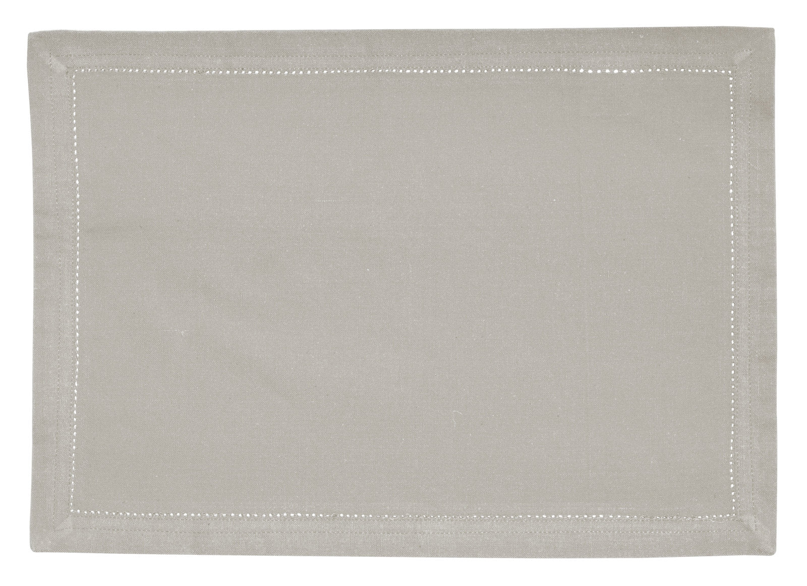 RANS Elegant Hemstitch Placemat (set of 6) Oatmeal