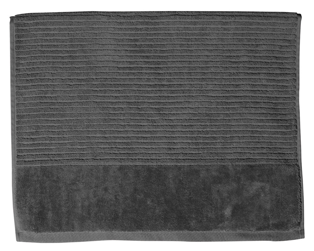 Jenny Mclean Royal Excellency Bath Mats 2 ply sheared Border 1100GSM in Charcoal