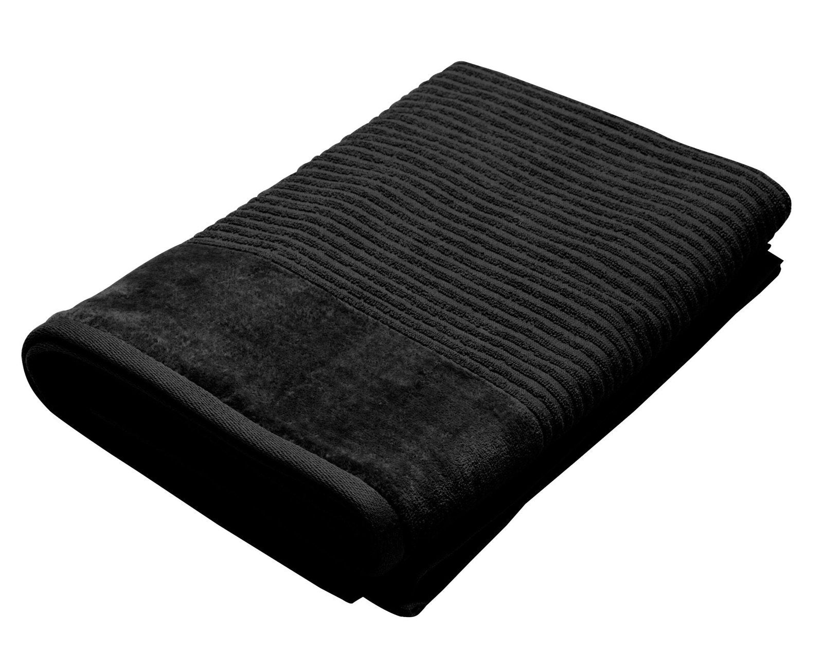 Jenny Mclean Royal Excellency Bath Sheet 2 ply sheared Border 600GSM in Black