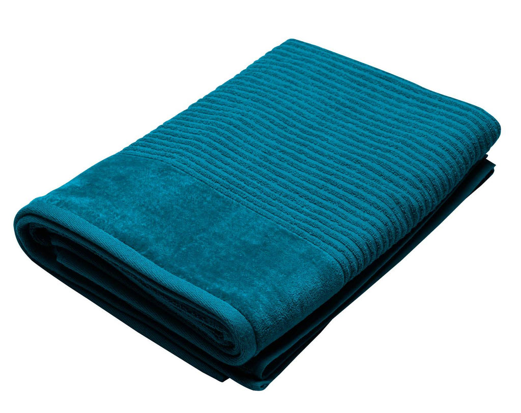 Jenny Mclean Royal Excellency Bath Sheet 2 ply sheared Border 600GSM in Teal
