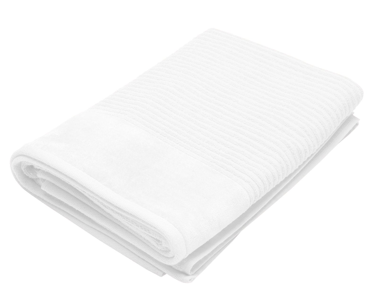Jenny Mclean Royal Excellency Bath Towel 2 ply sheared Border 600GSM in Snow White