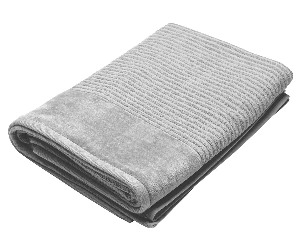 Jenny Mclean Royal Excellency Bath Towel 2 ply sheared Border 600GSM in Silver