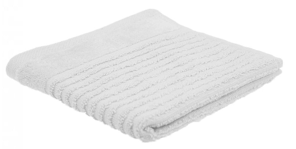 Jenny Mclean Royal Excellency Face Towel 2 ply sheared Border 600GSM in Snow White