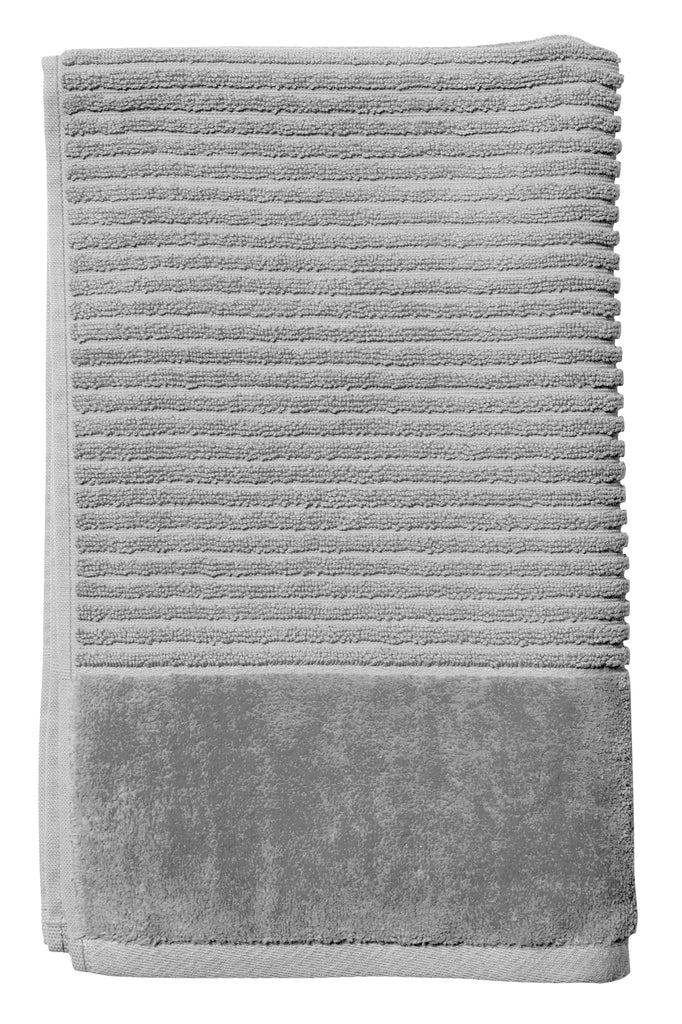 Jenny Mclean Royal Excellency Hand Towel 2 ply sheared Border 600GSM in Silver