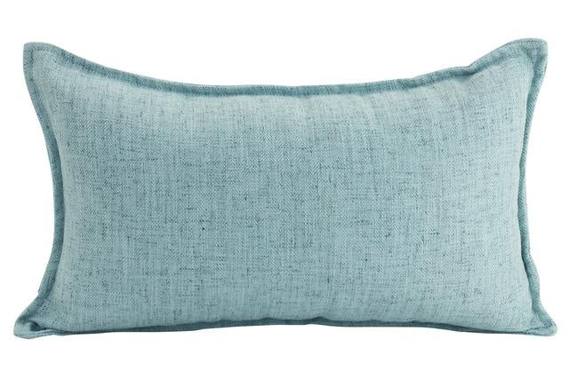 Linen Lumbar Cushion, Sky Blue 30cm x 50cm