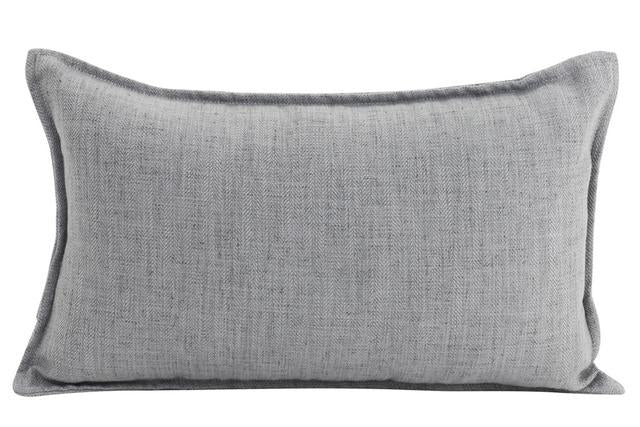 Linen Lumbar Cushion, Light Grey 30cm x 50cm