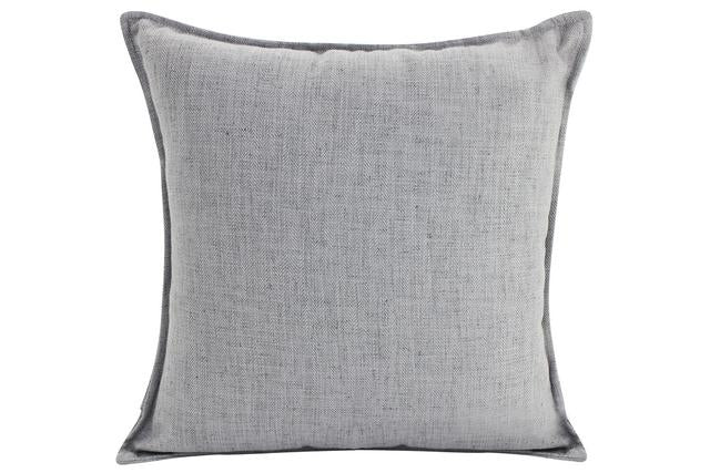 Linen Euro Cushion, Light Grey 55cm x 55cm