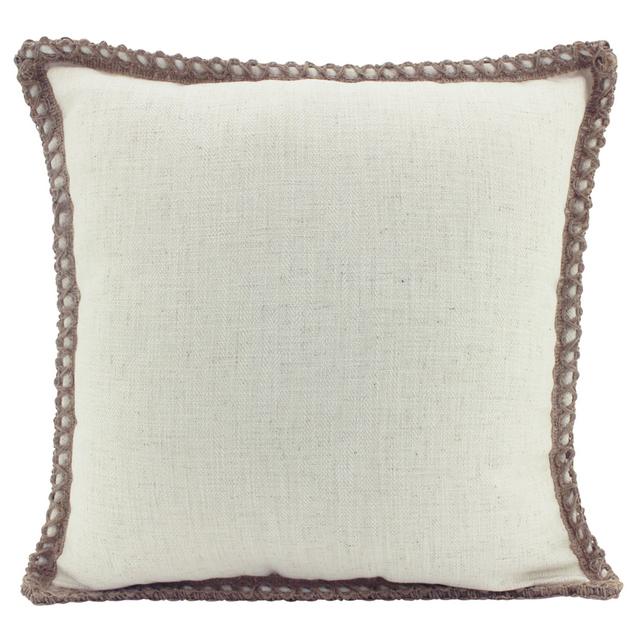 Jute & Linen Scatter Cushion, Beige 50cm x 50cm