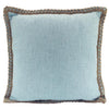 Jute & Linen Scatter Cushion, Sky Blue 50cm x 50cm