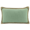 Jute & Linen Lumbar Cushion, Sage 50cm x 30cm