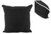 Outdoor Cushion - Black & White Piping 50x50cm