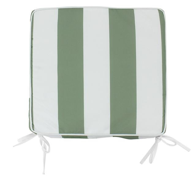 Olive Stripe Chair pad 42x42cm