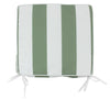 UV & Water Resistant Chair Pad - Olive & White Stripe