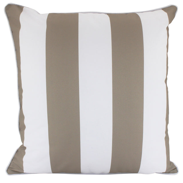 Outdoor Cushion - Latte & White Stripe 50x50cm